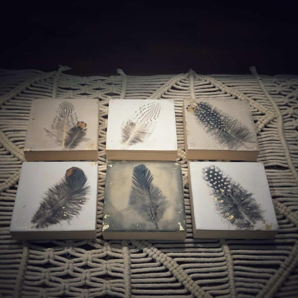 Encaustic painting — translucent beeswax layers and texture